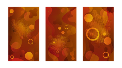 Poster - Modern design template with liquid background for paper design. Vector gradient abstract brochure. Abstract blue liquid background. Set of minimal cover templates. Modern gradient shapes composition.