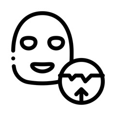 Poster - Wrinkle Smoothing Mask Icon Vector. Outline Wrinkle Smoothing Mask Sign. Isolated Contour Symbol Illustration