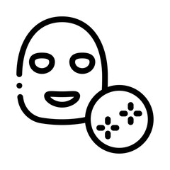 Poster - Shine Clean Face Mask Icon Vector. Outline Shine Clean Face Mask Sign. Isolated Contour Symbol Illustration