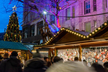 Wall Mural - Shops in christmas market, Birmingham UK