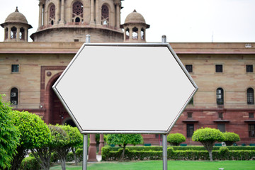 blank board for advertisement on road 