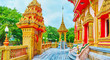 The golden mondop at the Wat Chalong Chedi, Chalong, Phuket, Thailand