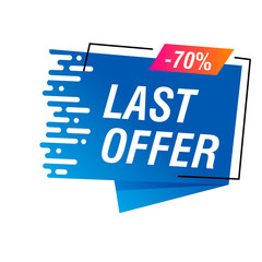 Wall Mural - Last offer banner design with 70 percent discount