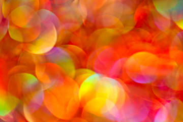 Poster - Blurred red glitter vintage lights background. defocused