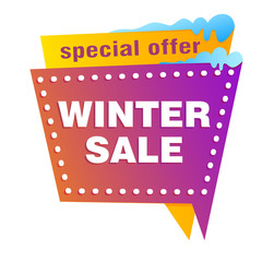 Wall Mural - Winter sale special offer banner design