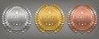 Set of simple vector sign. Design element for decoration medal, award or anniversary logo. Vector illustration.