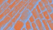 Stone pavement texture background. Brown orange and cold blue gradient geometric abstract background. 16:9 panoramic format