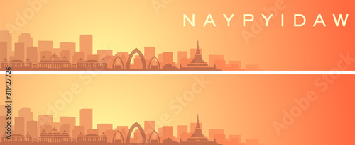 Naypyidaw Beautiful Skyline Scenery Banner