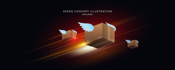 Wall Mural - speed concept illustration, fast background