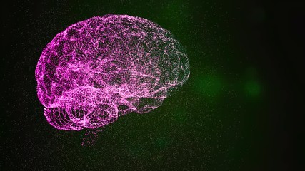 Wall Mural - The universe within an abstrct brain mockup floating in space.
