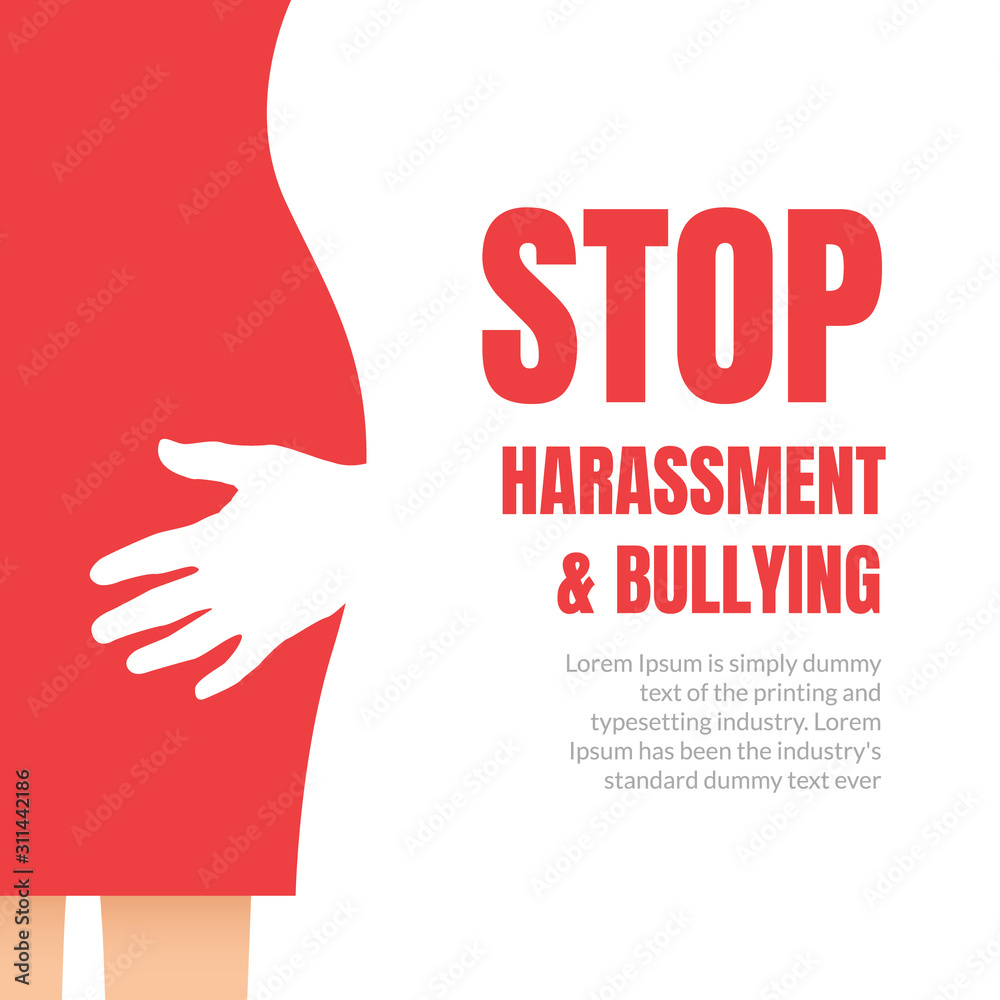 Sexual harassment violence stop poster. Sexual harassment assault woman ...