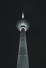 Tv Tower In Berlin At Night. Travel And Tourism In Berlin. Berlin Landmarks