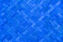 Old Blue Bamboo Weave Texture Pattern