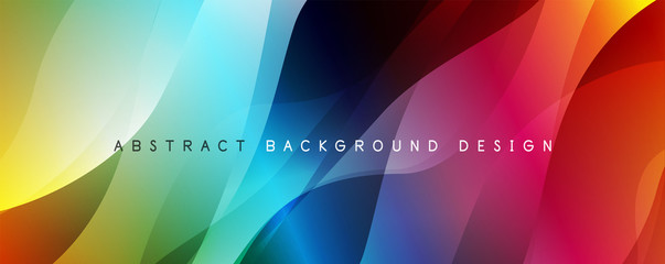 trendy simple fluid color gradient abstract background with dynamic wave line effect. vector illustr