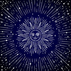 Wall Mural - Space Galaxy constellation seamless pattern print could be used for textile, zodiac star yoga mat, phone case