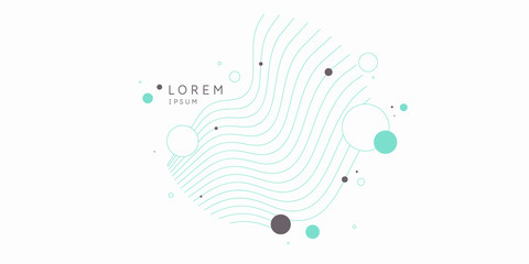Poster - modern poster with dynamic waves. vector illustration. abstract background.