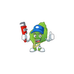 Sticker - Cool Plumber collard greens cartoon character mascot design