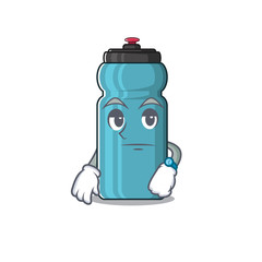 Sticker - Waiting gesture water bottle Scroll on cartoon character design