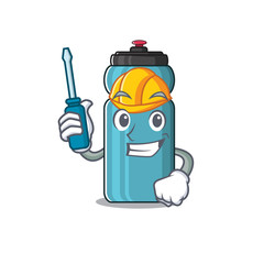 Sticker - Smart automotive water bottle Scroll presented in cartoon character design