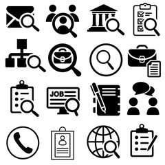 Job search icons. Vector line icons set. Premium quality. Simple thin line design.