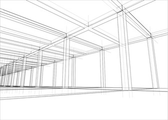Aufkleber - drawing of a house under construction. vector