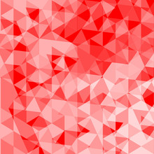 Geometric Abstract Triangle Tile Mosaic Pattern Background - Polygon Vector Graphic From Irregular Triangles In Red Tones