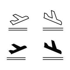 Poster - set of airplane vector icon