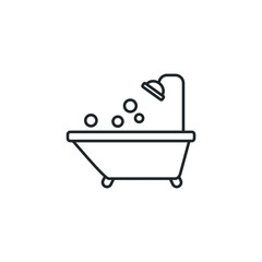 Poster - Bathtub icon template color editable. Bathtub symbol vector sign isolated on white background illustration for graphic and web design.