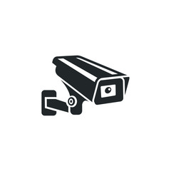 Fototapete - Fixed CCTV icon template color editable. Security Camera symbol vector sign isolated on white background illustration for graphic and web design.