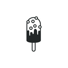 Poster - ice cream icon template color editable. ice cream symbol vector sign isolated on white background illustration for graphic and web design.