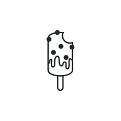 Poster - ice cream icon template color editable. ice cream symbol vector sign isolated on white background illustration for graphic and web design.