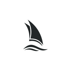 Poster - Sailing icon template color editable. Yatch symbol vector sign isolated on white background illustration for graphic and web design.