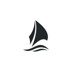 Poster - Sailing icon template color editable. Yatch symbol vector sign isolated on white background illustration for graphic and web design.