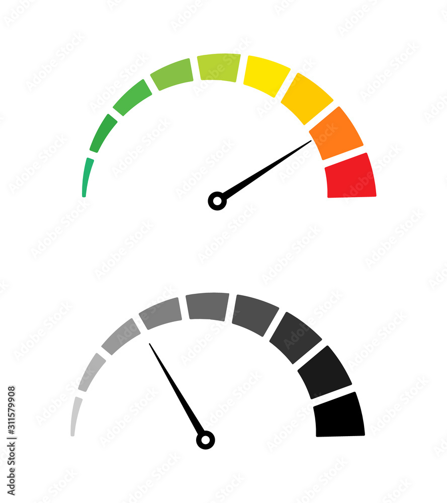 Speed test internet measure. Speedometer icon fast upload download ...