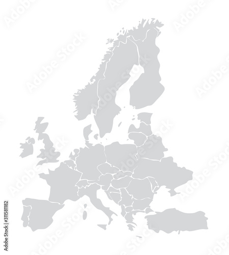 European Map Vector Illustration Germany Italy France Spain European Union Stock Vektorgrafik Adobe Stock