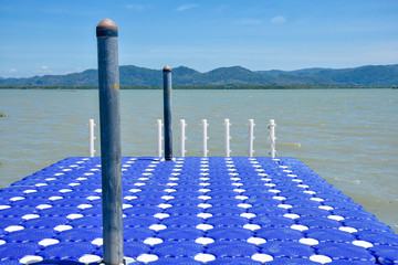 Floating pontoons are manufactured from plastic, bring along becomes a floating Jetty.