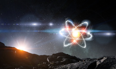 Wall Mural - astronomy concept backdrop . mixed media