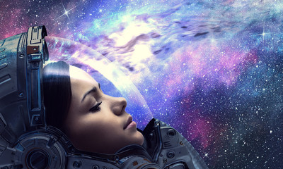 Wall Mural - exploring outer space. mixed media