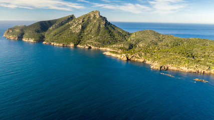 Poster - view of Mallorca from the island of sa dragonera, Majorca, Spain