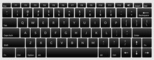 Laptop Keyboard Computer Isolated Black Key Button Board For Digital Pc