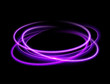 © kolonko - Purple circle light effect background. Swirl glow magic line trail. Light effect motion