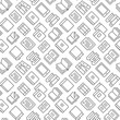 © Skellen - Books related seamless pattern with outline icons