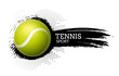 Tennis ball vector background illustration sport graphic ball icon on splash