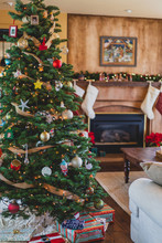 Christmas Tree And Fireplace