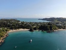 Waiheke Island, Auckland / New Zealand - December 24, 2019: The Paradise Island Waiheke With Its Stunning Beaches, Coastlines, Hill Terrains And Vineyards