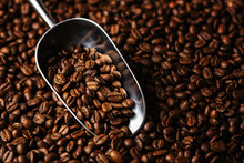 Coffee Beans On Scoop