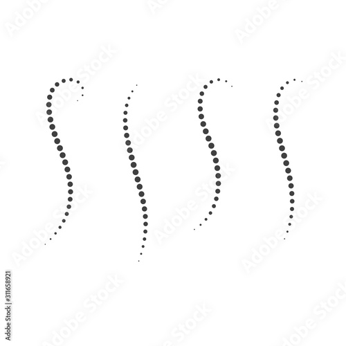 Cuadros en Lienzo halftone spine circle dots vector