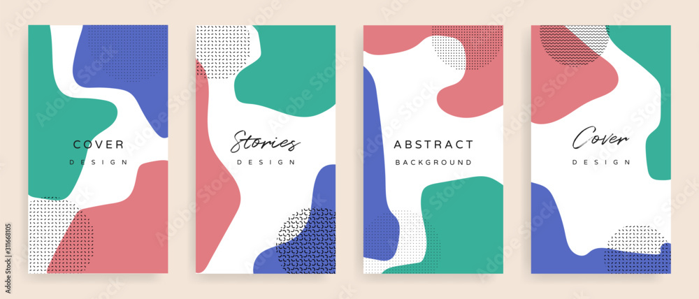 Social media stories and post creative Vector set. Background template ...