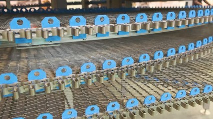 Poster - moving tape belt of automatic conveyor