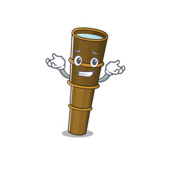 Poster - Cute and Cool Grinning telescope Scroll mascot cartoon style